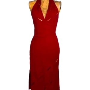 CELEBRITY DESIGNER  Cesar Arellanes Cut-Out Halter Dress SUPER CUTE